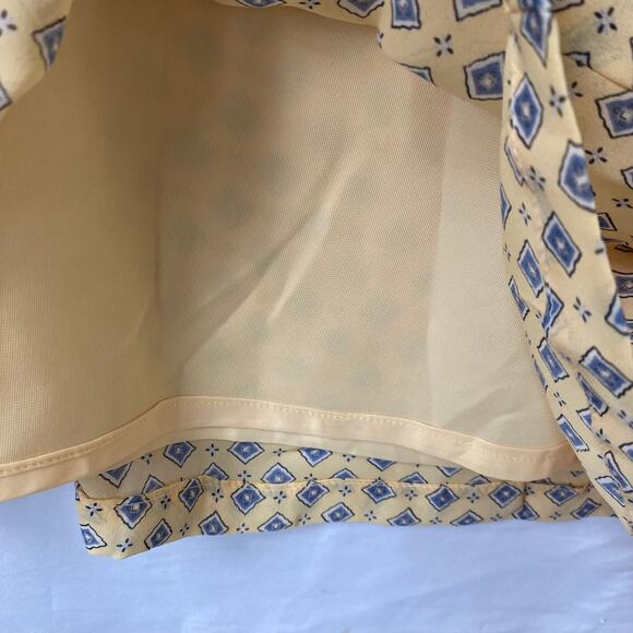 Vintage Pendleton Blouse & Skirt 2pc Set Women 18 Yellow Geometric USA Old Money - Picture 6 of 15